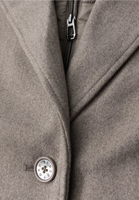 Street One 202124 Long Revers Coat w. Removable