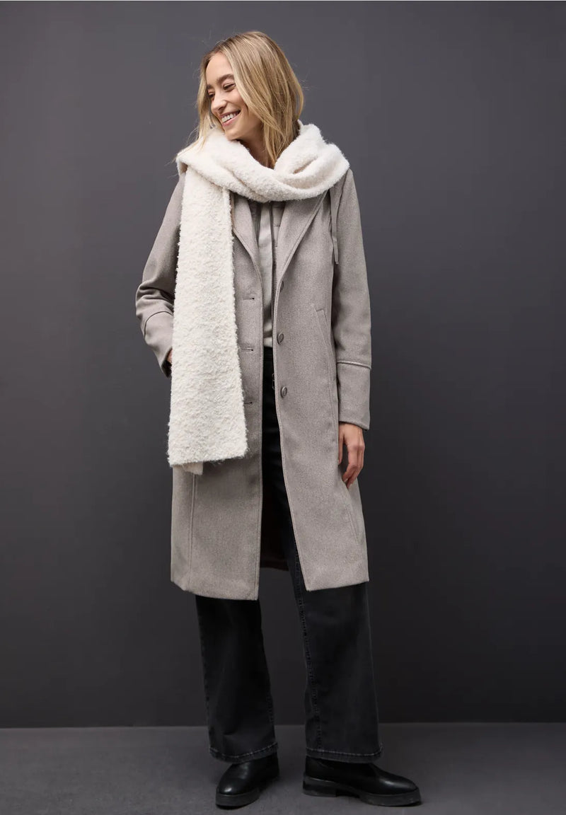 Street One 202124 Long Revers Coat w. Removable