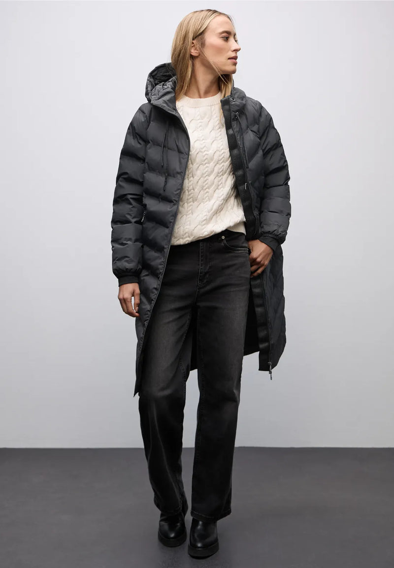 Street One 202126 Lange gepolsterte Jacke mit Kleber