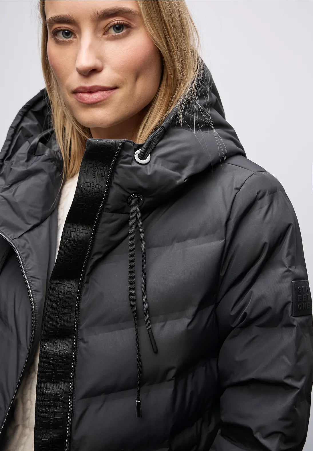 Street One 202126 Lange gepolsterte Jacke mit Kleber