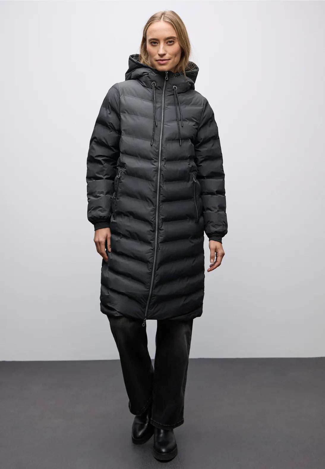 Street One 202126 Lange gepolsterte Jacke mit Kleber