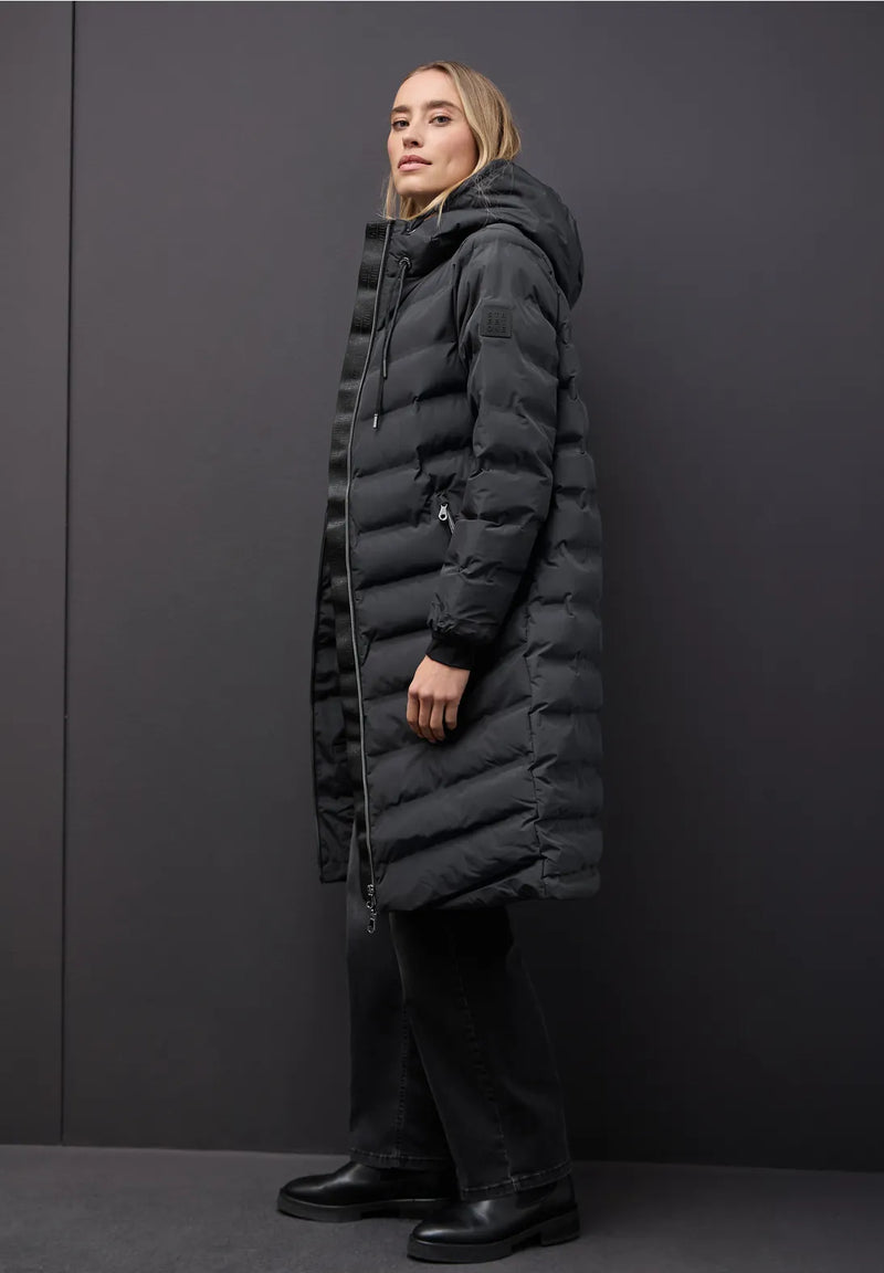 Street One 202126 Lange gepolsterte Jacke mit Kleber