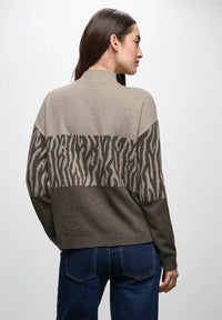 Street One 303479 Color Block Jacquard Sweater