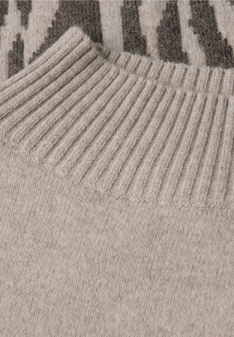 Street One 303479 Color Block Jacquard Sweater