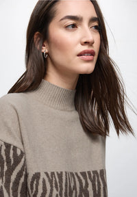 Street One 303479 Color Block Jacquard Sweater