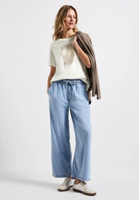 Street One 323341 partprint shirt w.foil wording