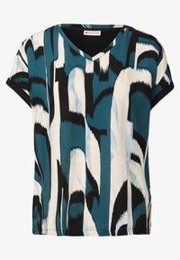 Street One 323786 Printed mat-mix v-neck top