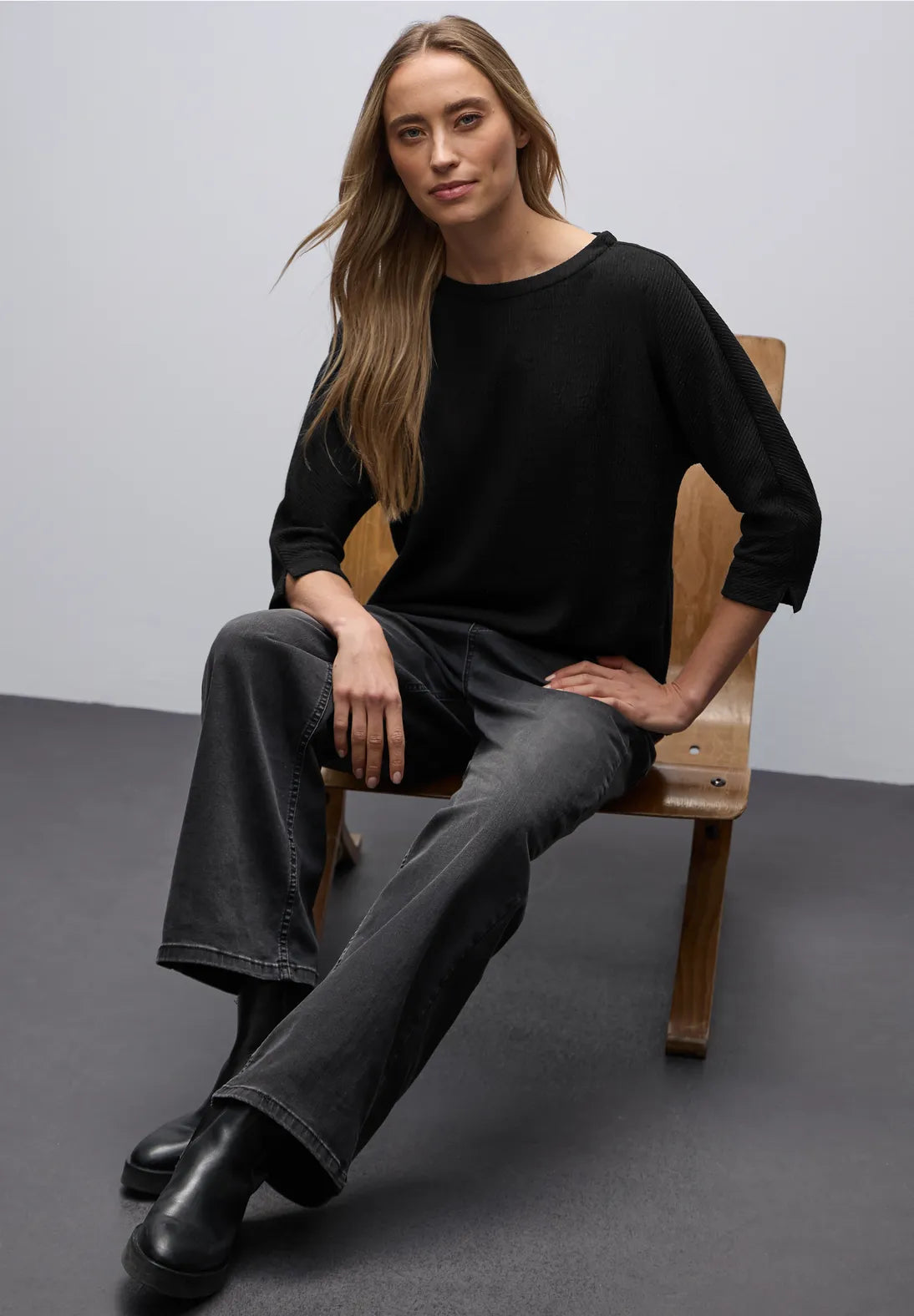 Street One 323842 Structured Shirt W. Lurex Knit