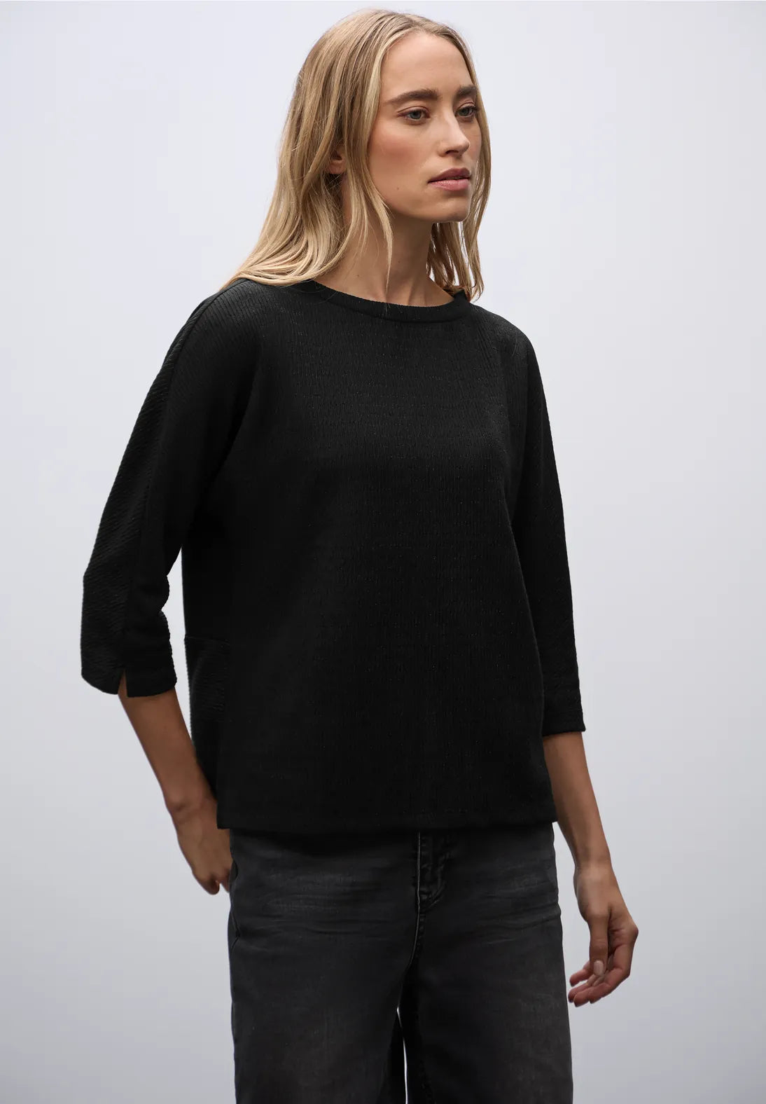 Street One 323842 Structured Shirt W. Lurex Knit
