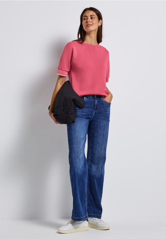 Street One 323881 Silk Look Shirt W.Rib C