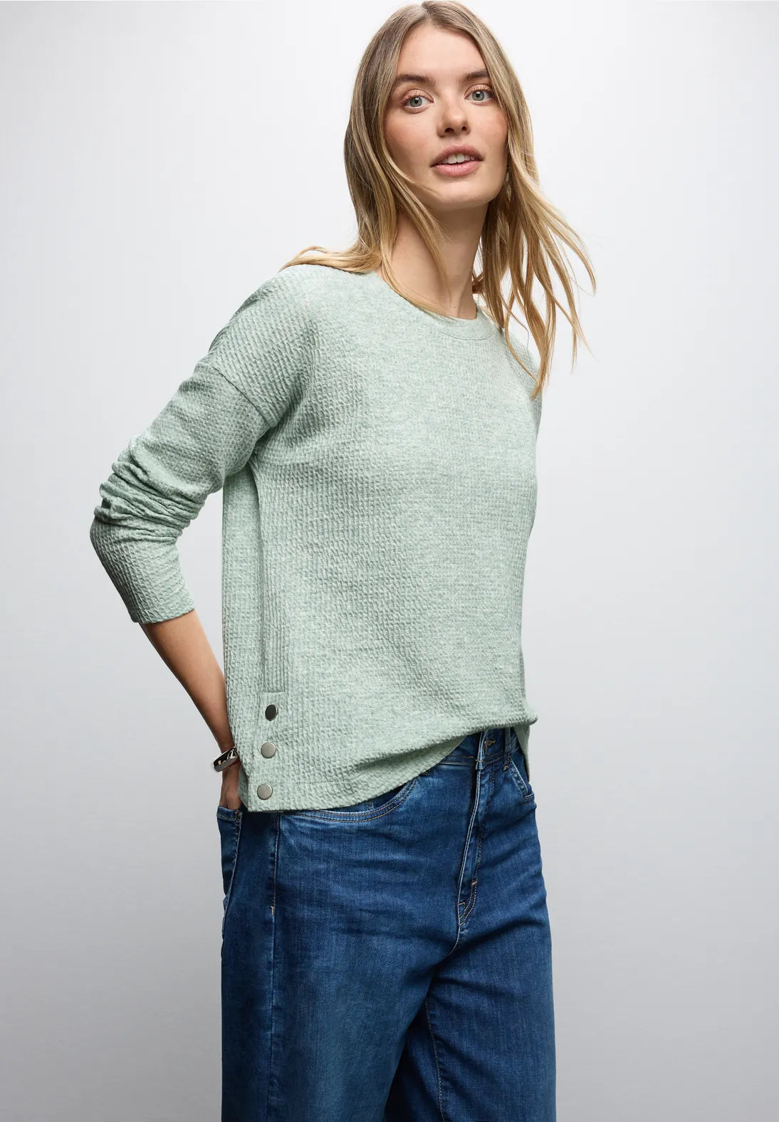 Street One 324019 Structure Shirt With Buttons At Side