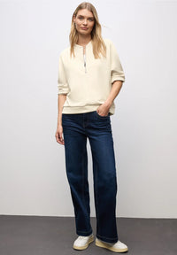 Street One 324025 Silk Look Shirt With Zipper