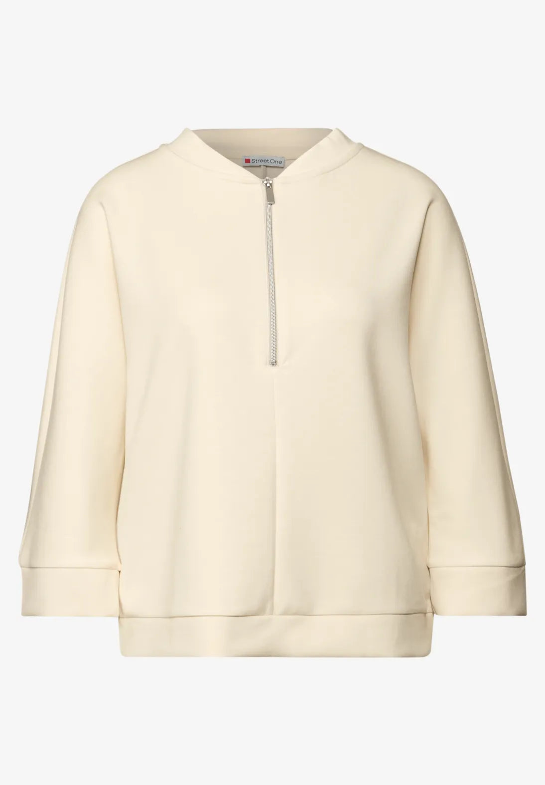 Street One 324025 Silk Look Shirt With Zipper