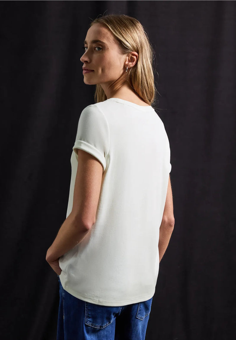 Street One 324042 Interlock Shirt W.Flock Wording