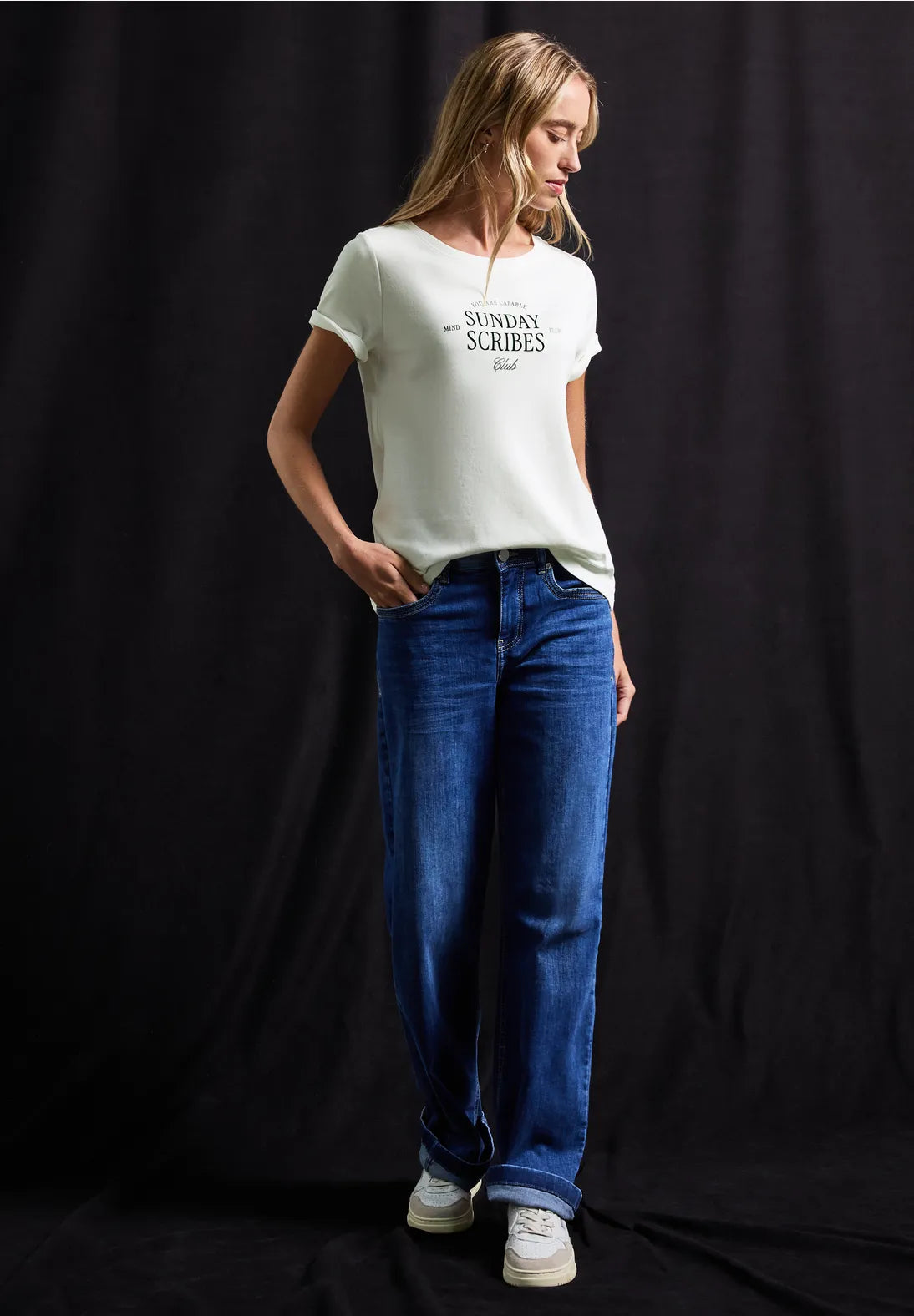 Street One 324042 Interlock Shirt W.Flock Wording