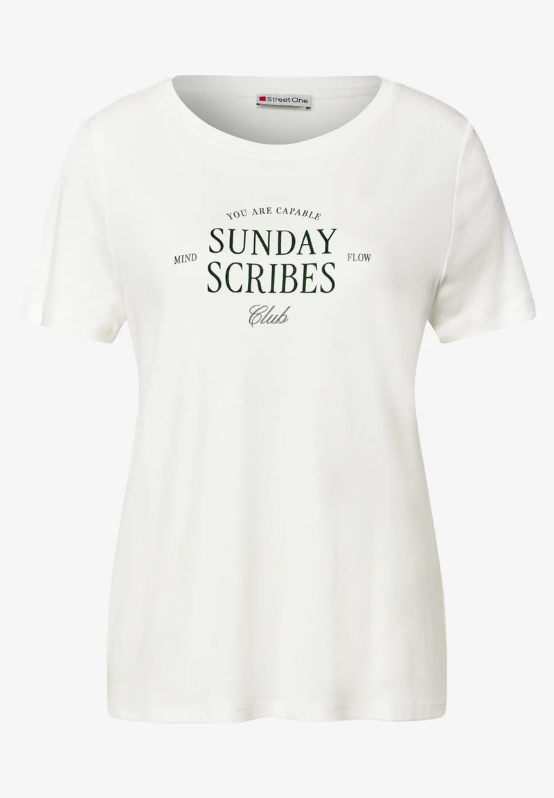 Street One 324042 Interlock Shirt W.Flock Wording