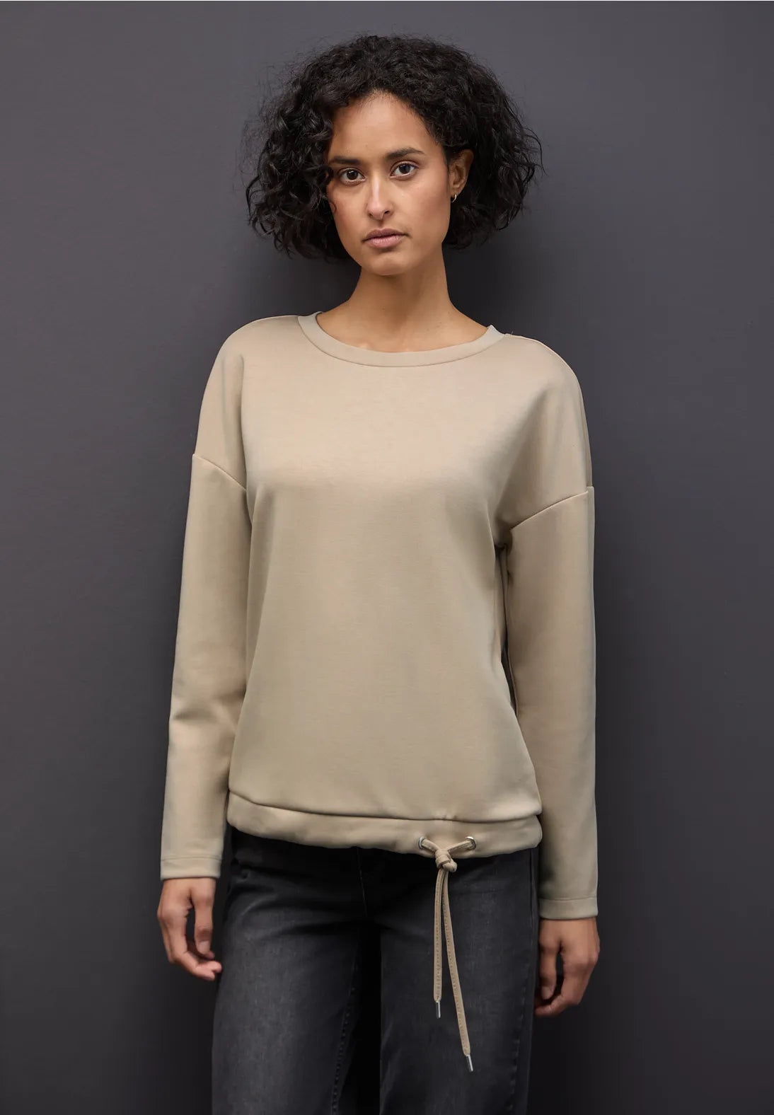 Street One 324173 Silk Look Shirt W.Draw String