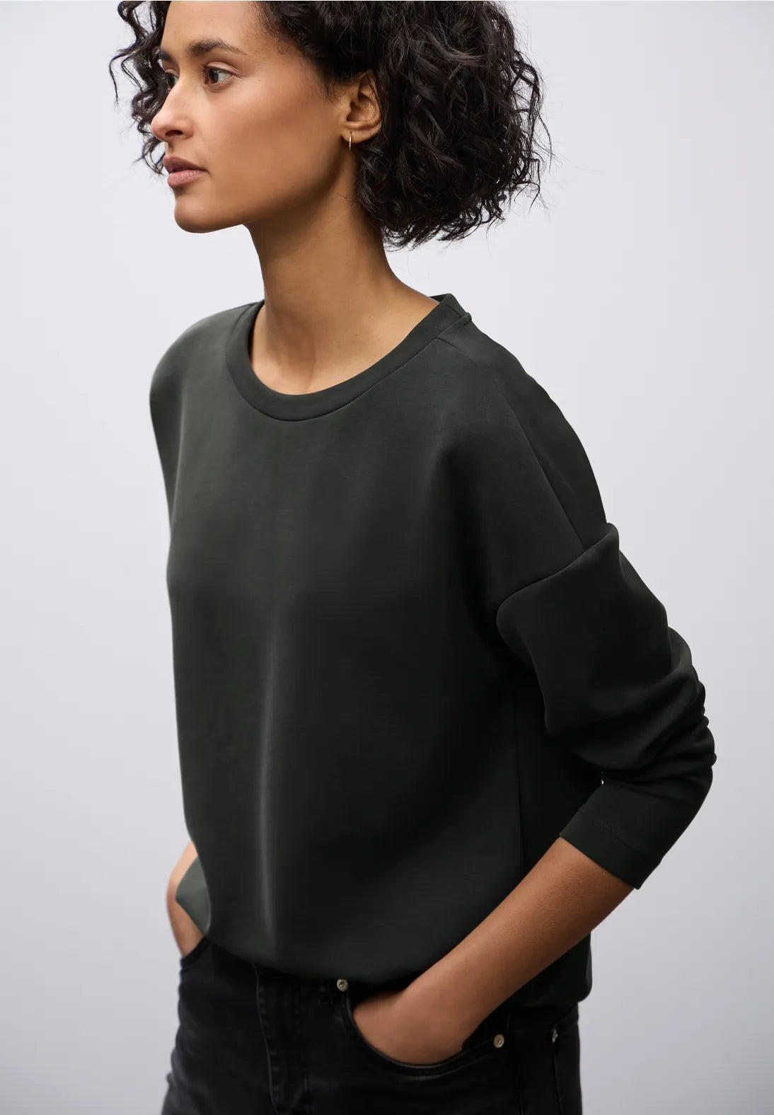 Street One 324173 Silk Look Shirt W.Draw String