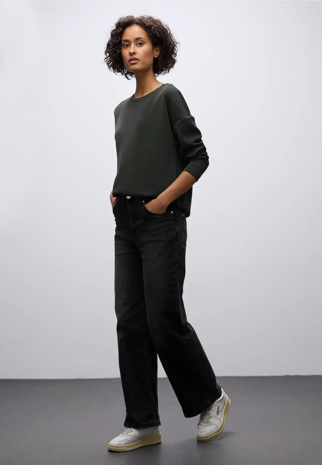 Street One 324173 Silk Look Shirt W.Draw String