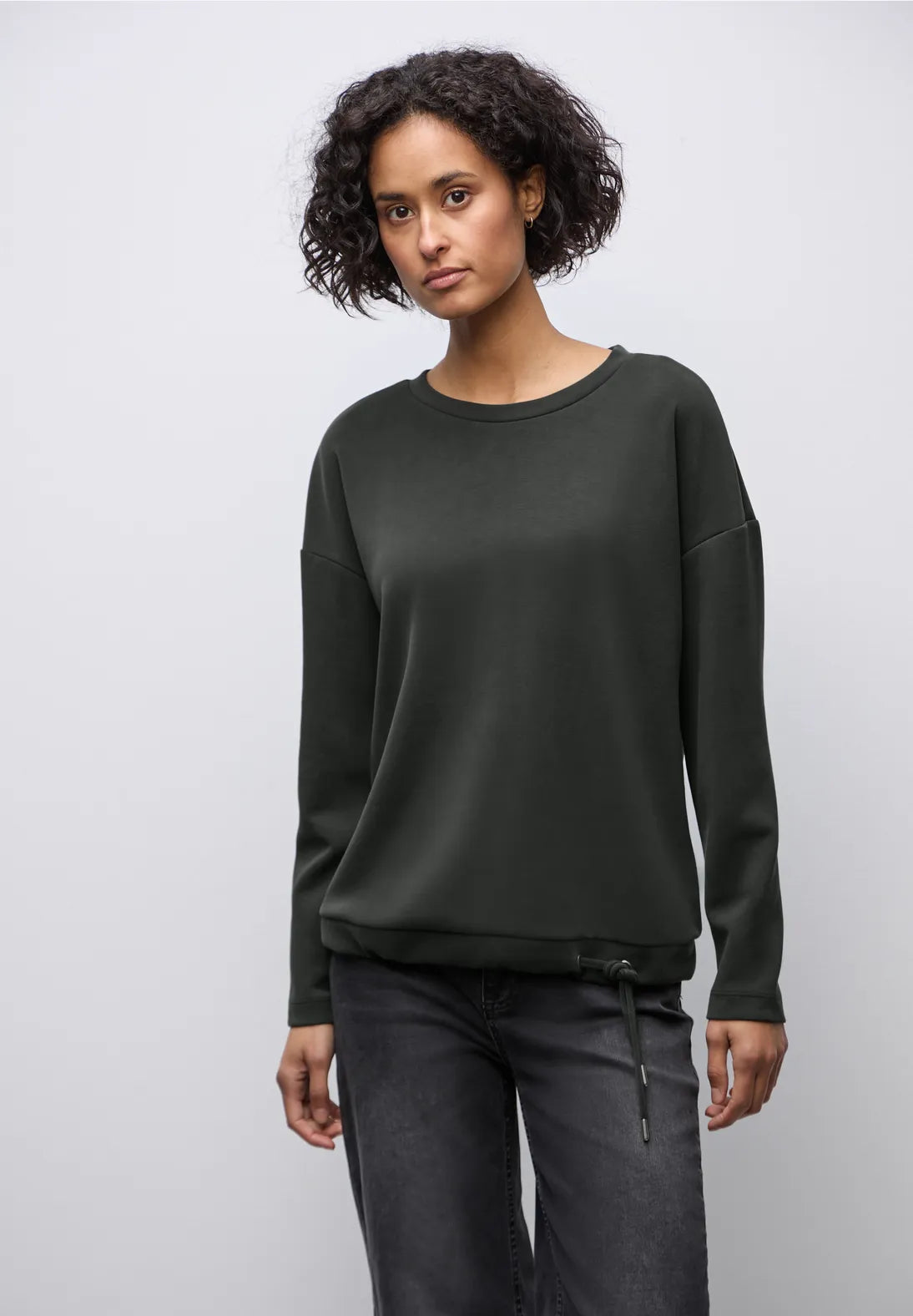 Street One 324173 Silk Look Shirt W.Draw String