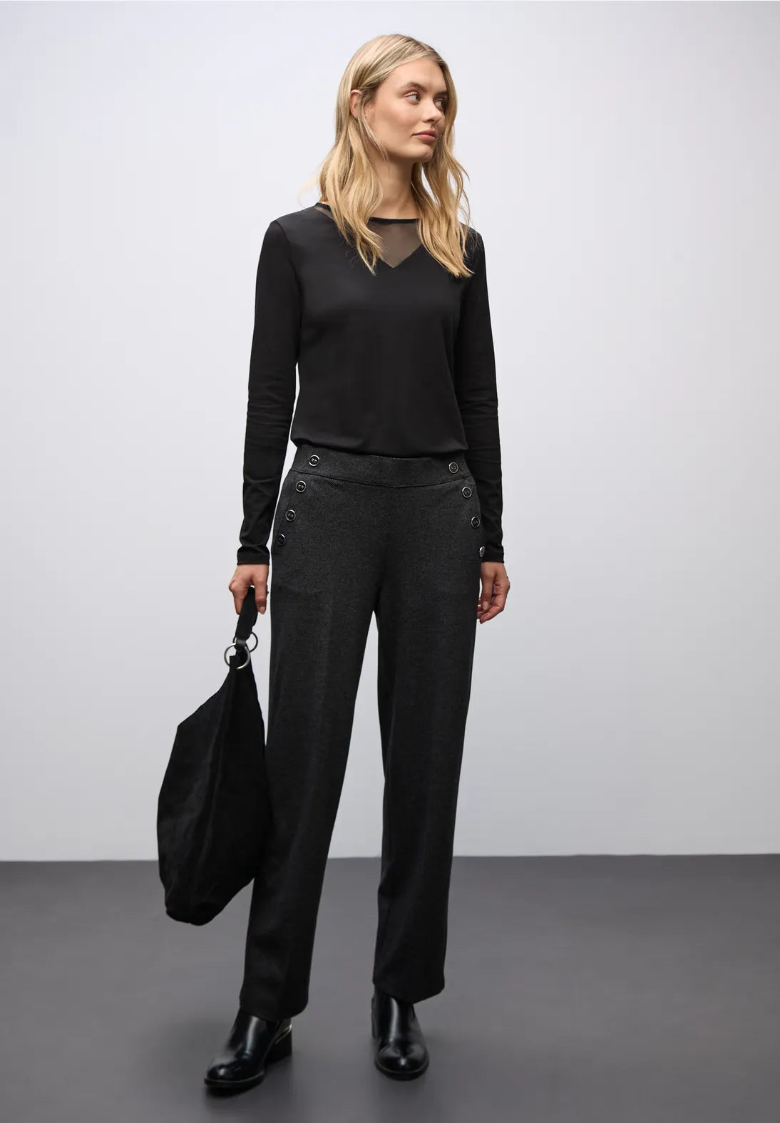 Street One 324277 Shirt With Mesh Insert