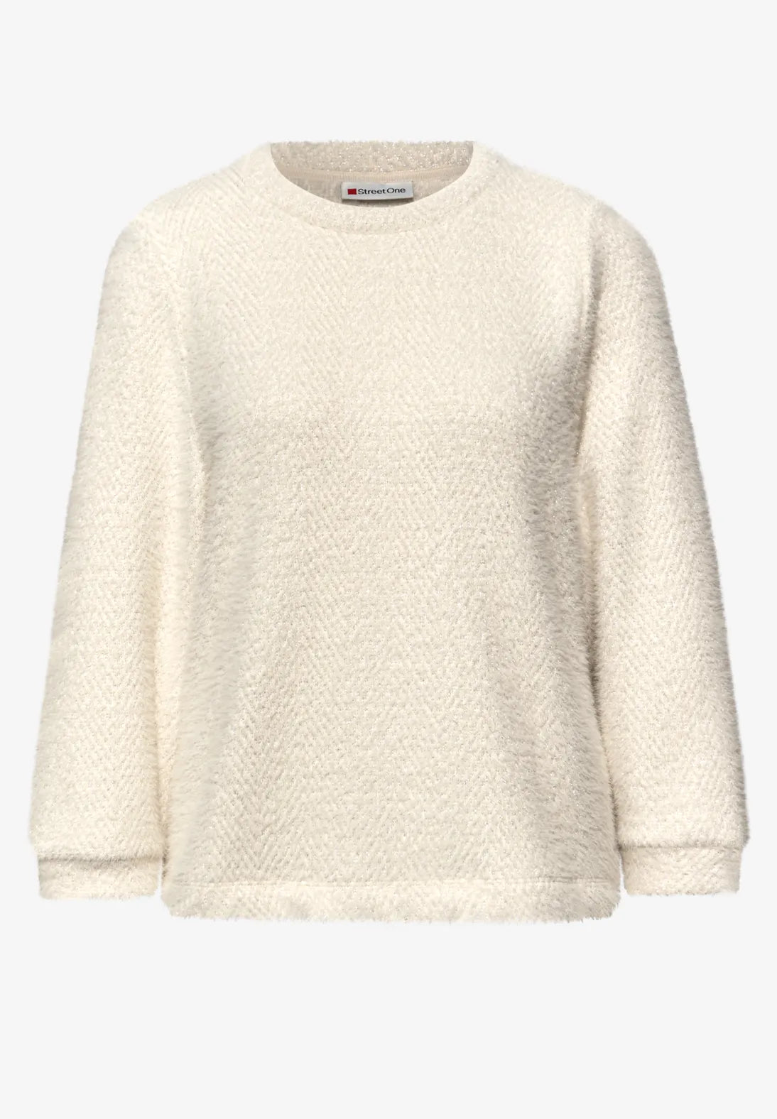 Street One 324282 Heavy Fluffy Shiny Zig-Zag Shirt