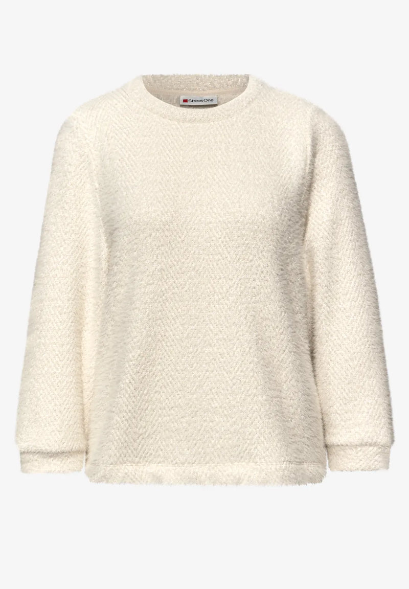 Street One 324282 Heavy Fluffy Shiny Zig-Zag Shirt