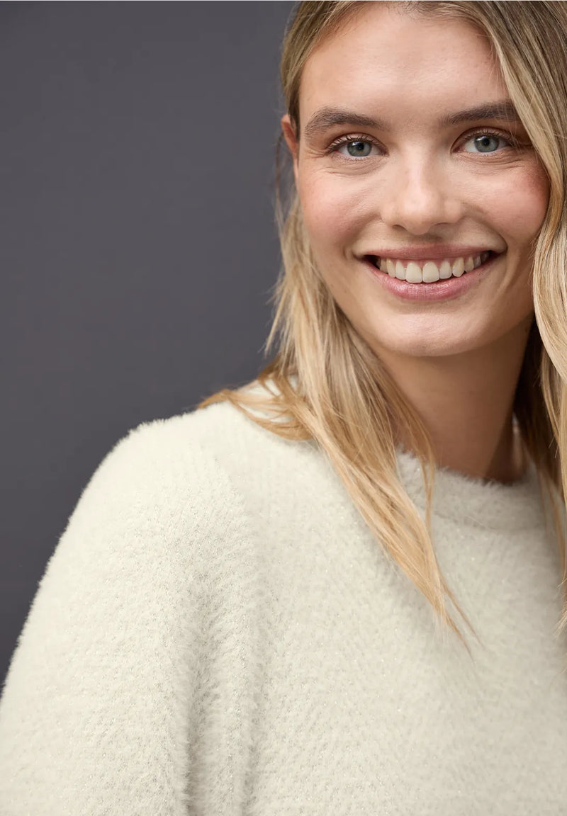 Street One 324282 Heavy Fluffy Shiny Zig-Zag Shirt