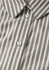 345326 Striped Cotton Shirt Collar Blouse Street One