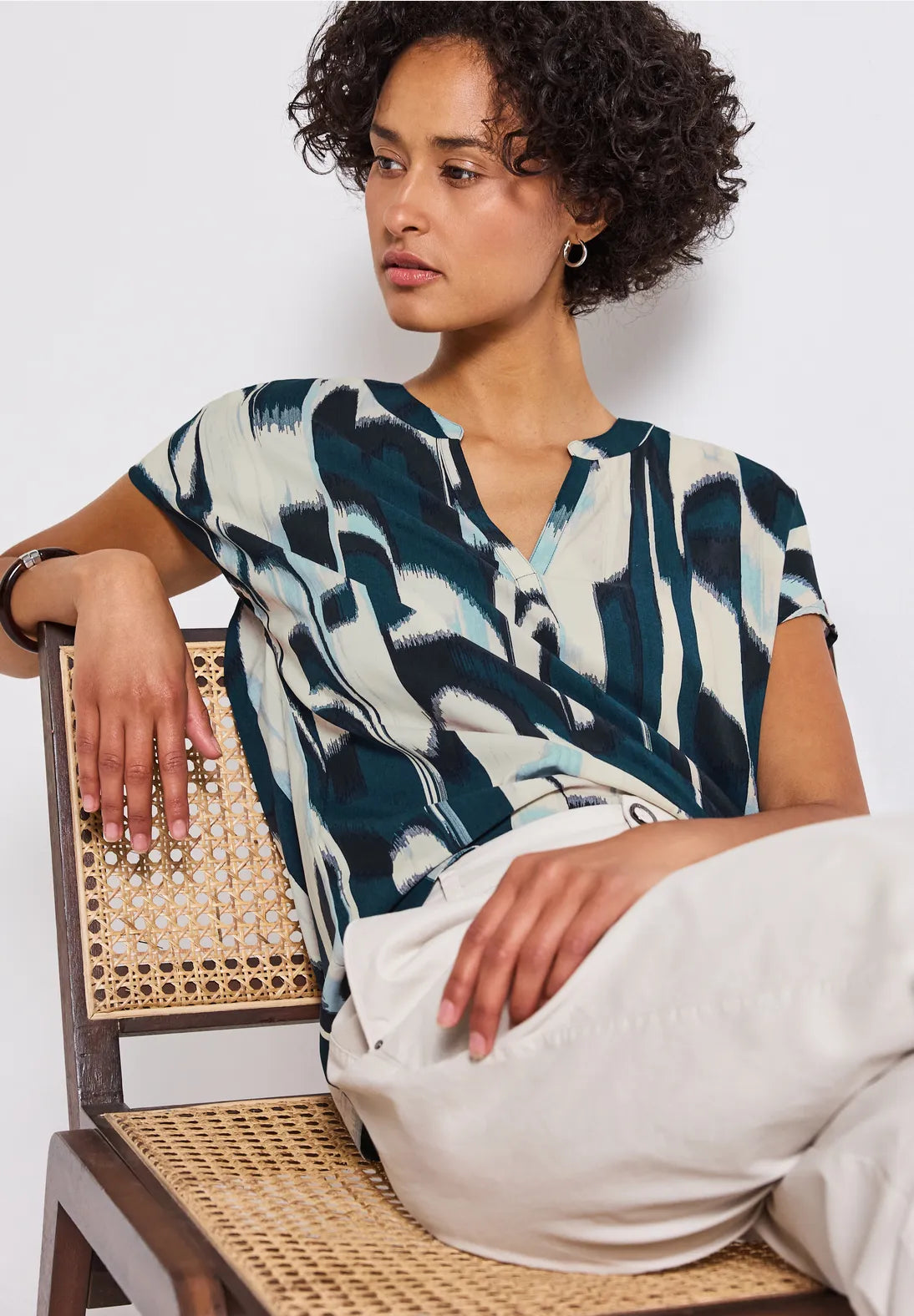 Street One 345915 Shirtblouse w splitneck