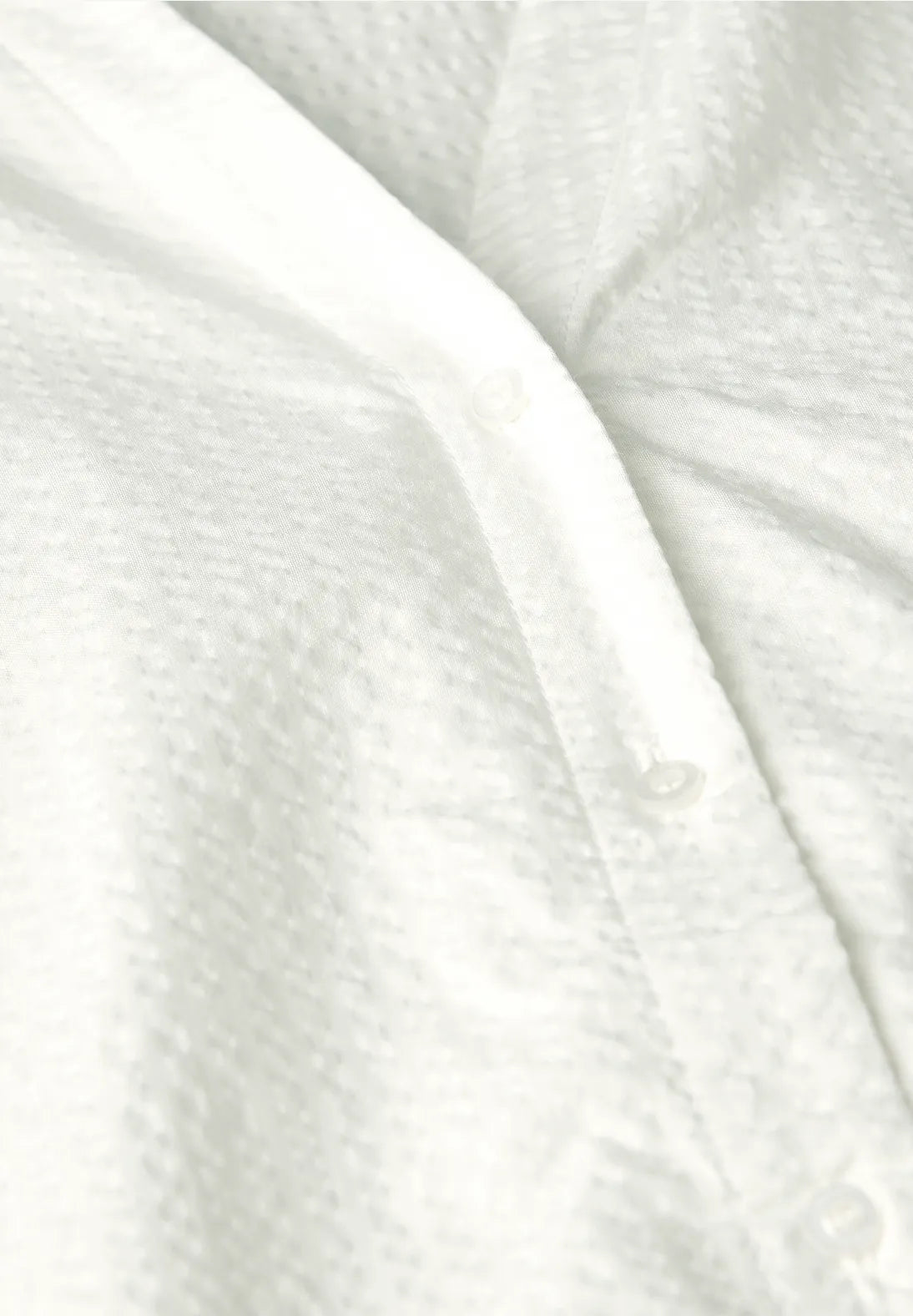 Street One 345973 Seersucker Buttoned Splitneck