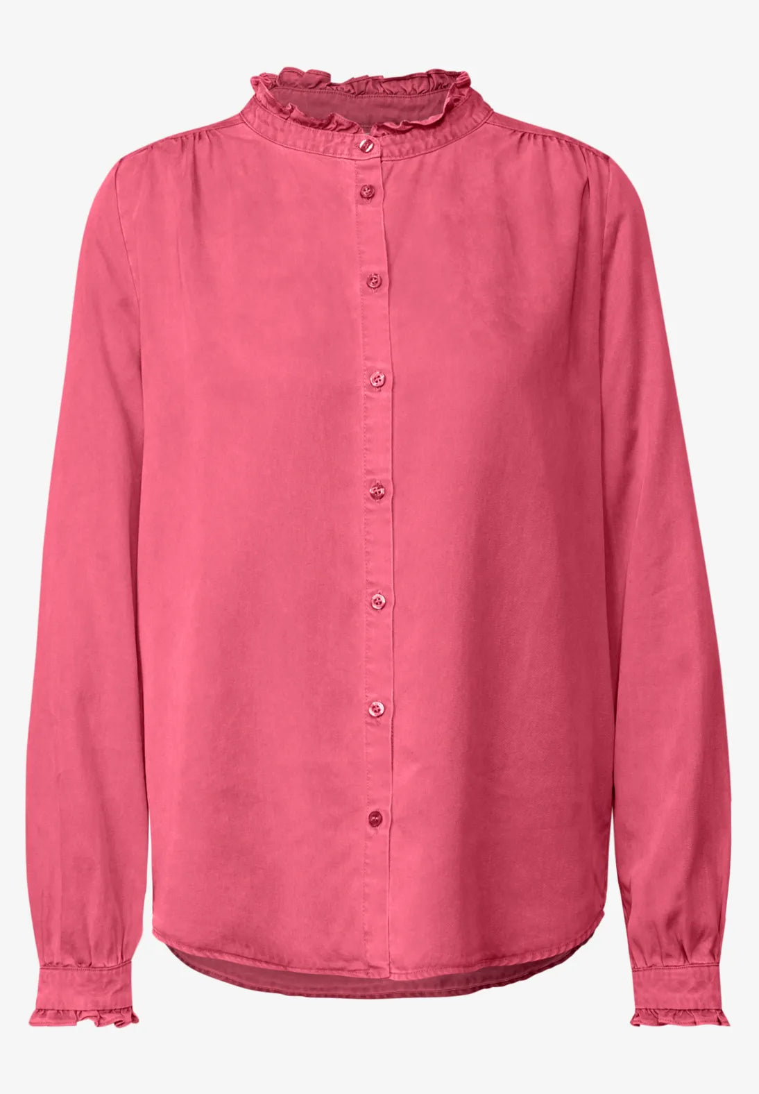 Street One 345981 Washed Tunic Blouse W Frill Detail