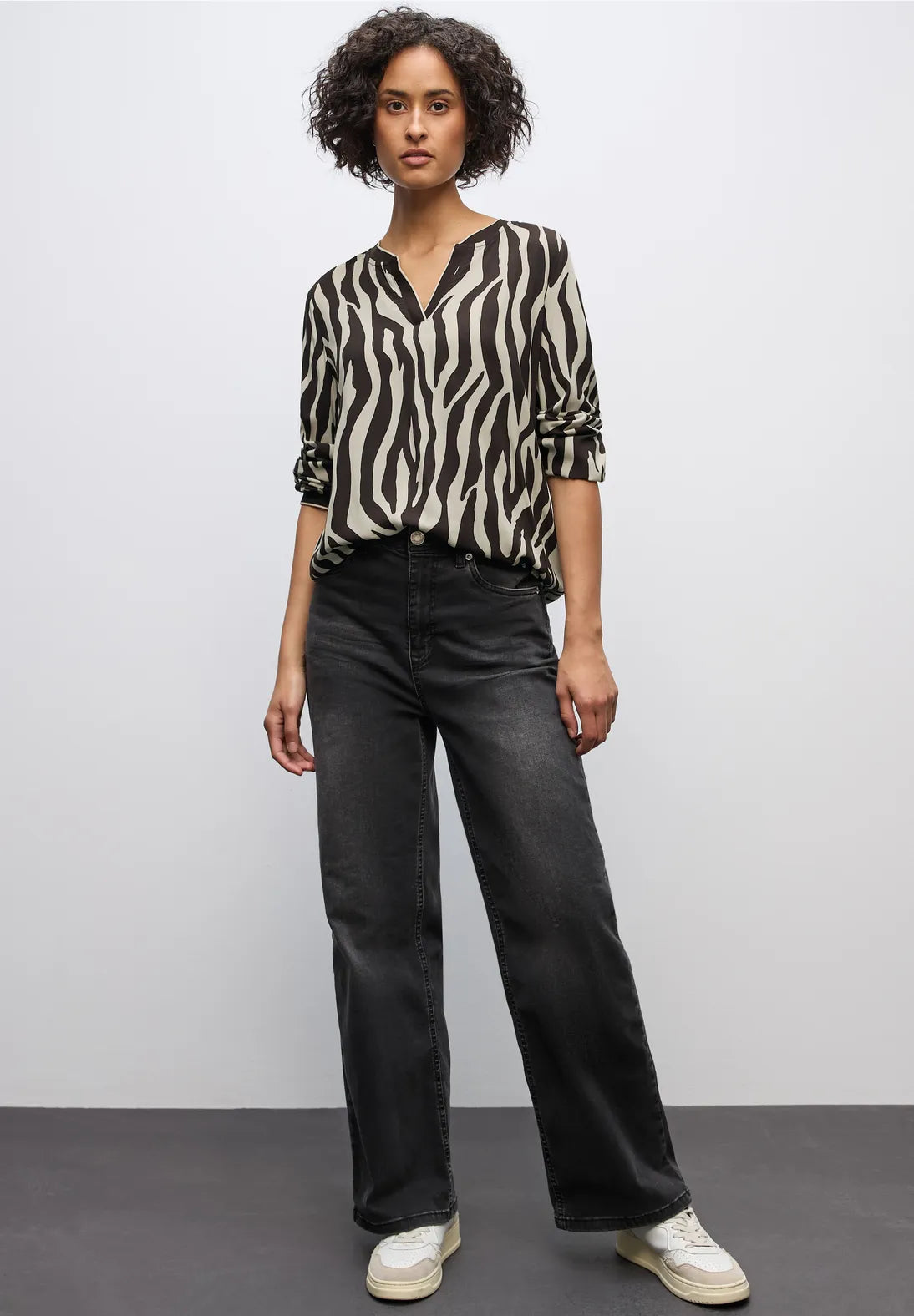 Street One 346048 Tunic Blouse W Elastic Tape De