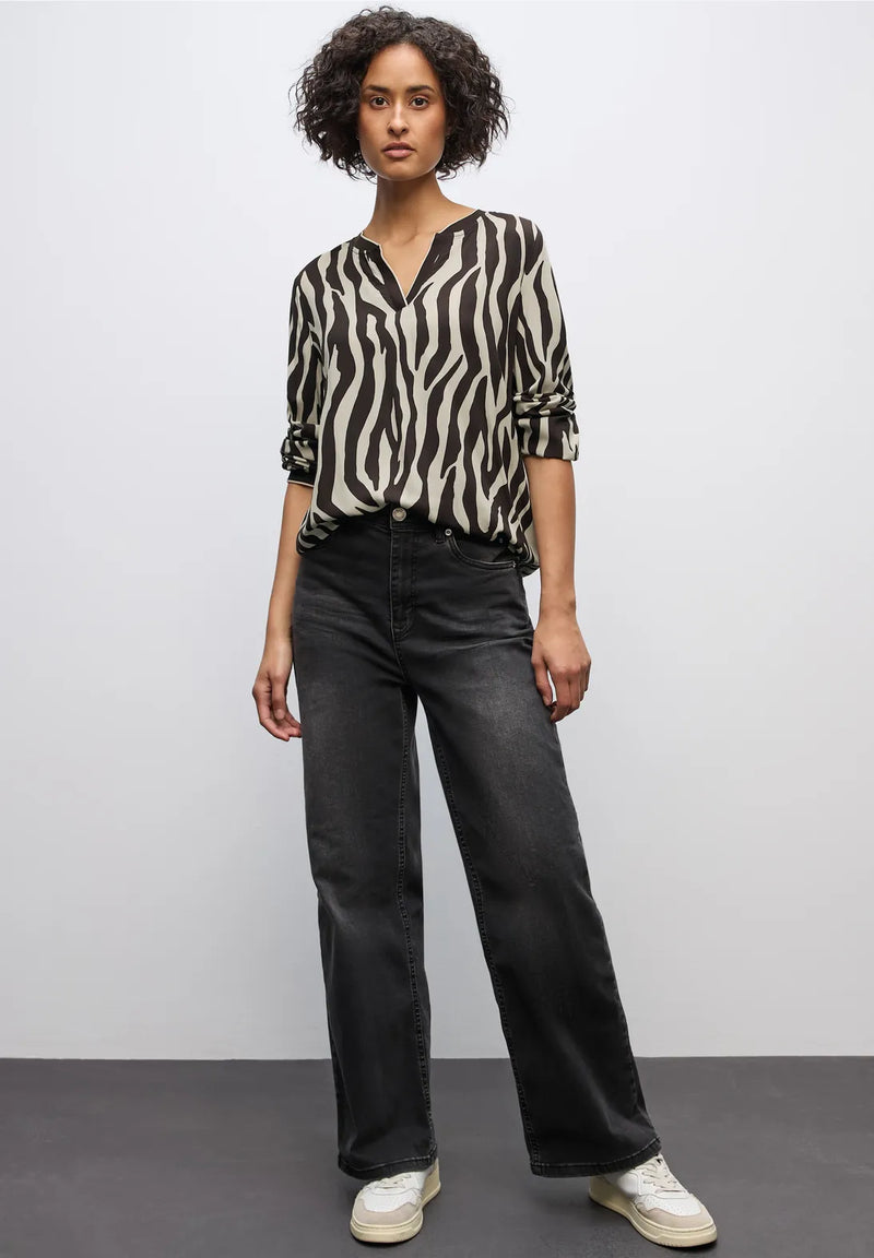 Street One 346048 Tunic Blouse W Elastic Tape De