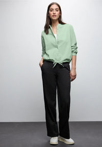 Street One 346050 Corduroy Blouse W Gathered Hem