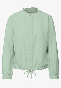 Street One 346050 Corduroy Blouse W Gathered Hem