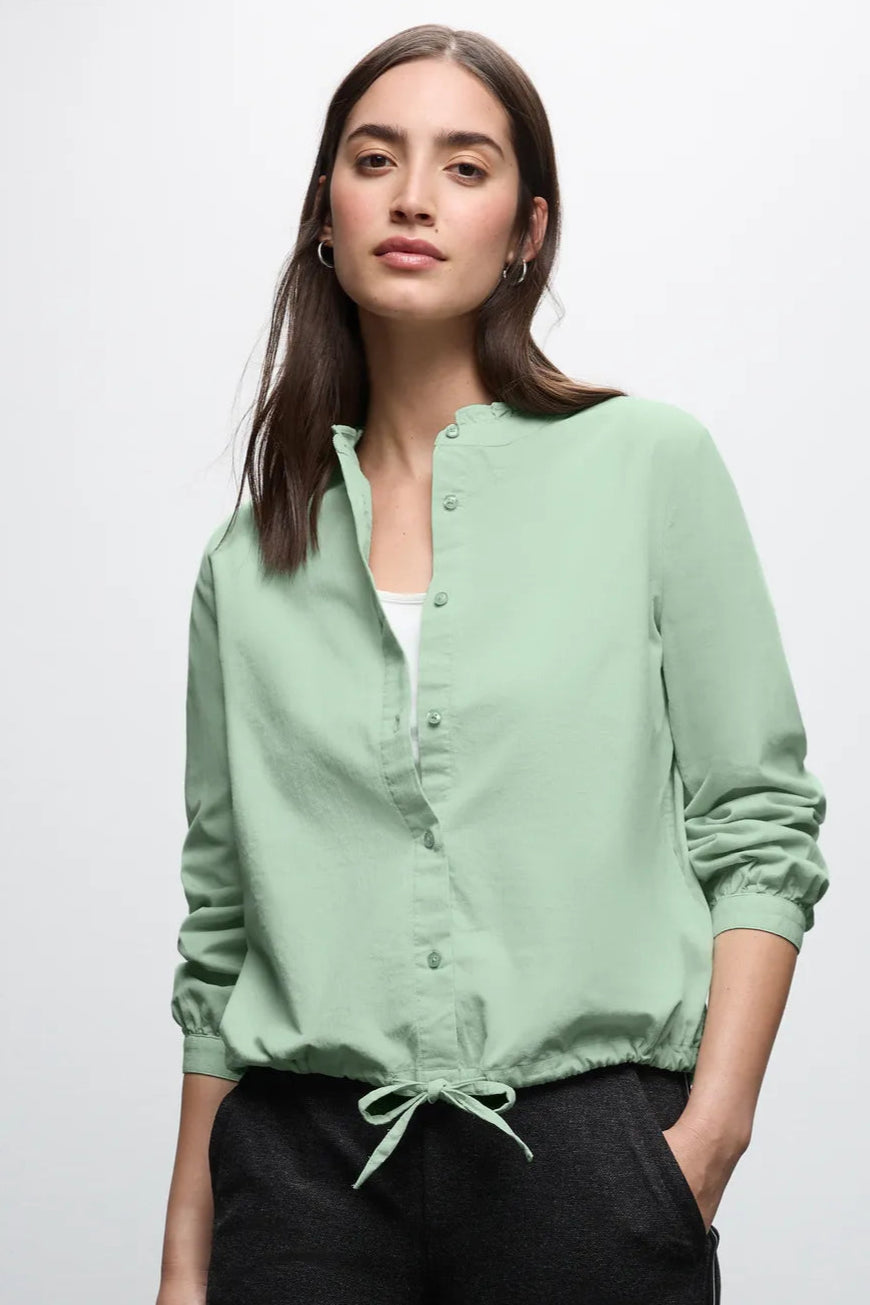 Street One 346050 Corduroy Blouse W Gathered Hem