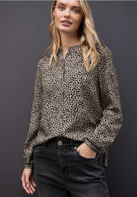 Street One 346114 Buttoned Tunic Blouse W Piping