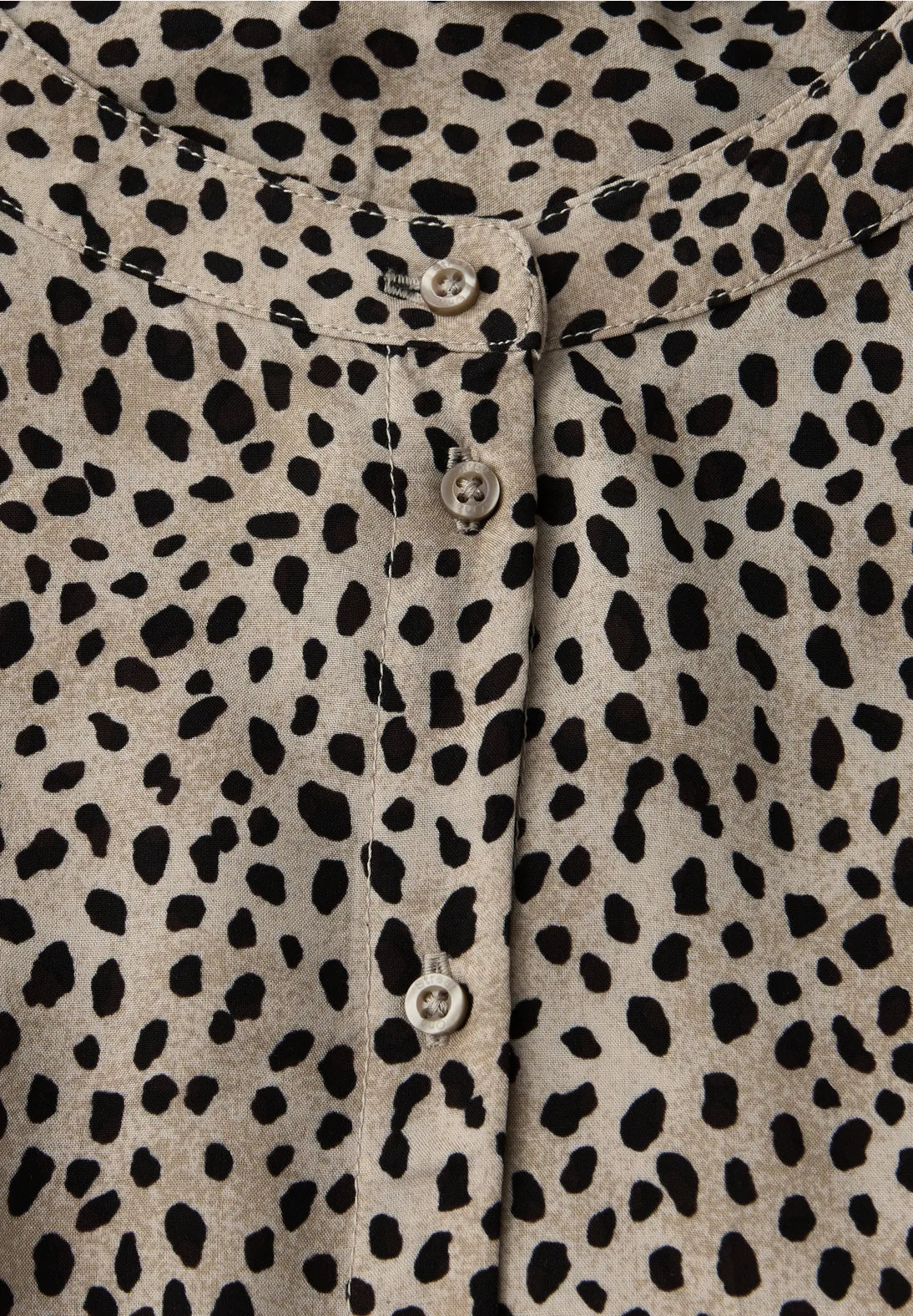 Street One 346114 Buttoned Tunic Blouse W Piping