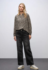 Street One 346114 Buttoned Tunic Blouse W Piping