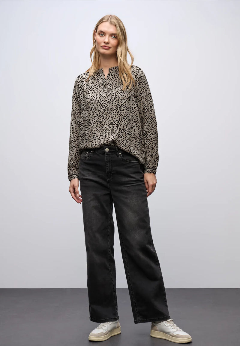 Street One 346114 Buttoned Tunic Blouse W Piping