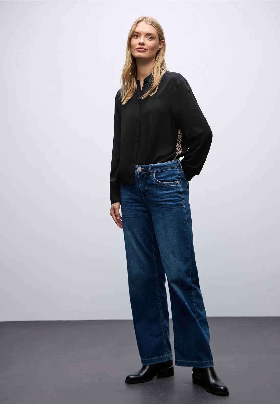 Street One 346126 Shirtcollar Blouse W Gathered