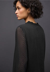 Street One 346169 Dobby Chiffon Blouse W Smok Detail