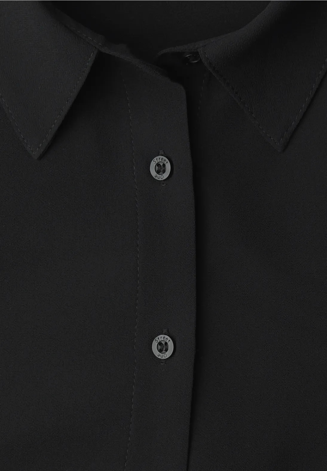 Street One 346171 Chiffon Buttoned Shirtcollar Top