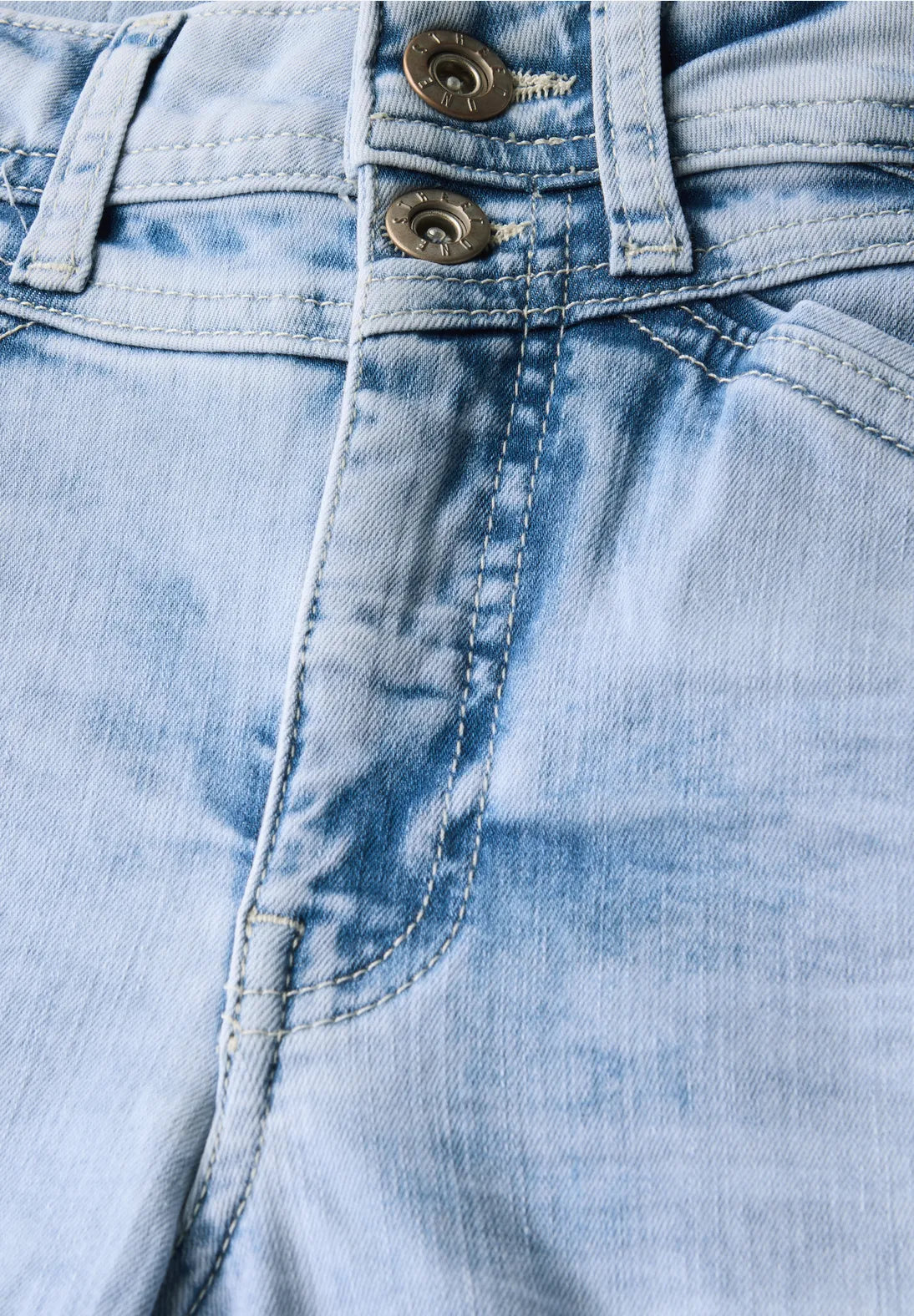 Street One 379536 Wide Leg hw bleached wash