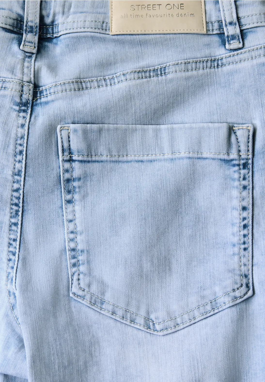 Street One 379536 Wide Leg hw bleached wash