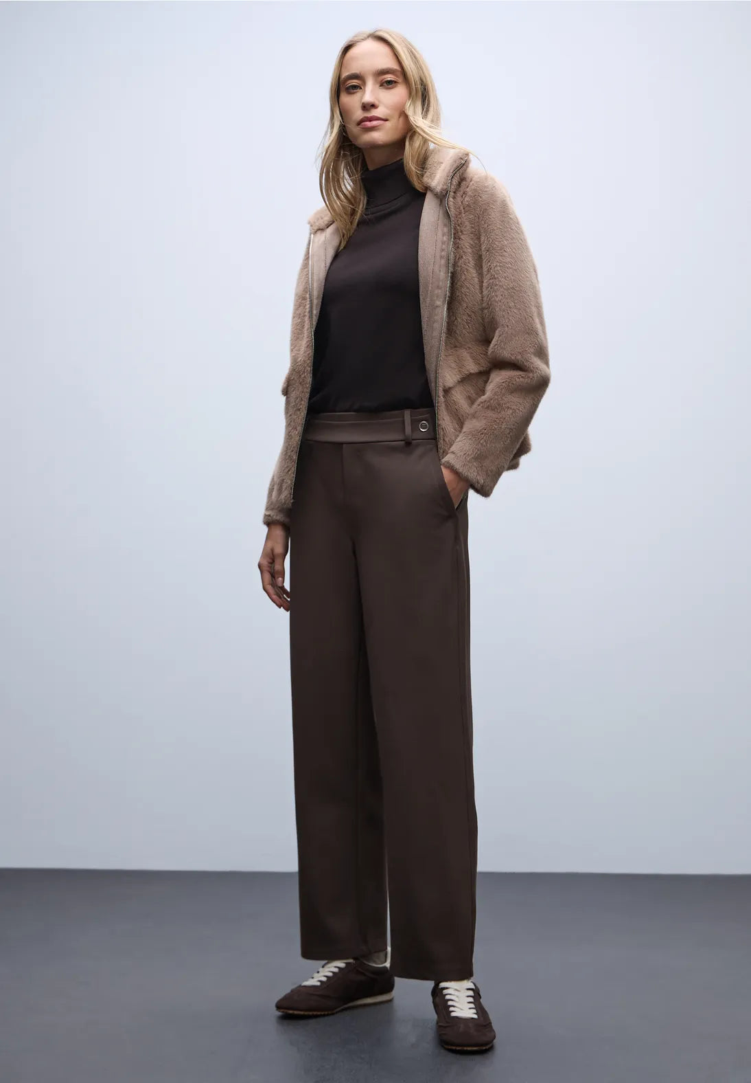 Street One 379658 Straight Leg Belt Button Pant