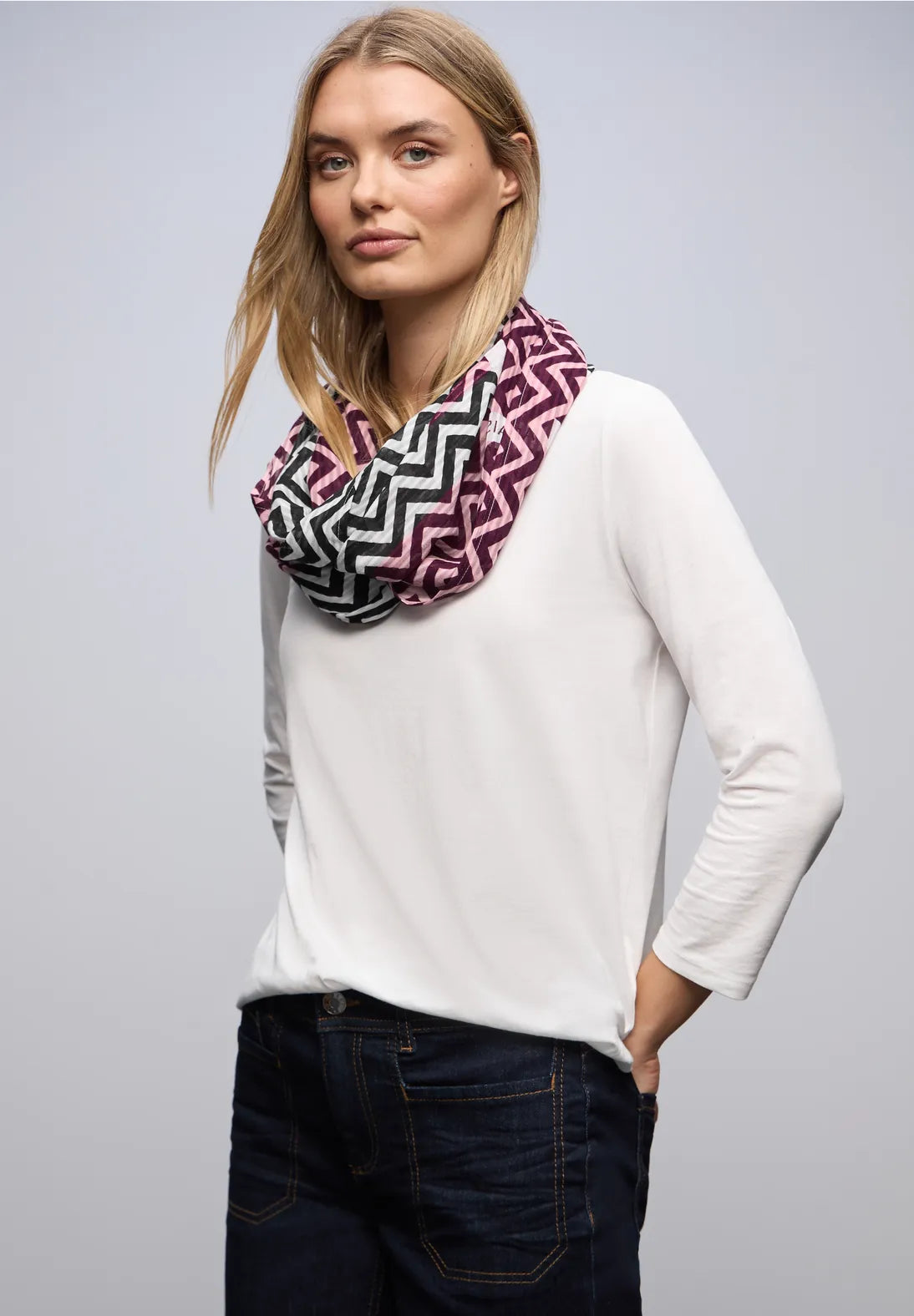 Street One 572989 Structured Print Loop Scarf