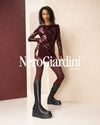 NeroGiardini I514902D Leather and Technical Fabric Platform Boots