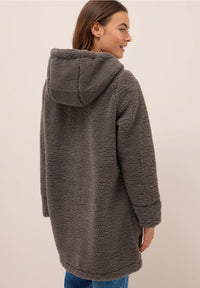 CECIL 101271 Long Teddy Coat with hood